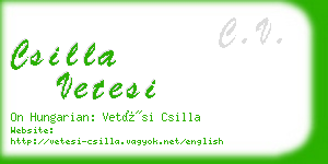 csilla vetesi business card